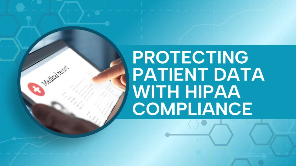 Visual diagram showing medical compliance components like personal data, HIPAA security, and cloud medical data, representing the framework for HIPAA-compliant communication in healthcare.