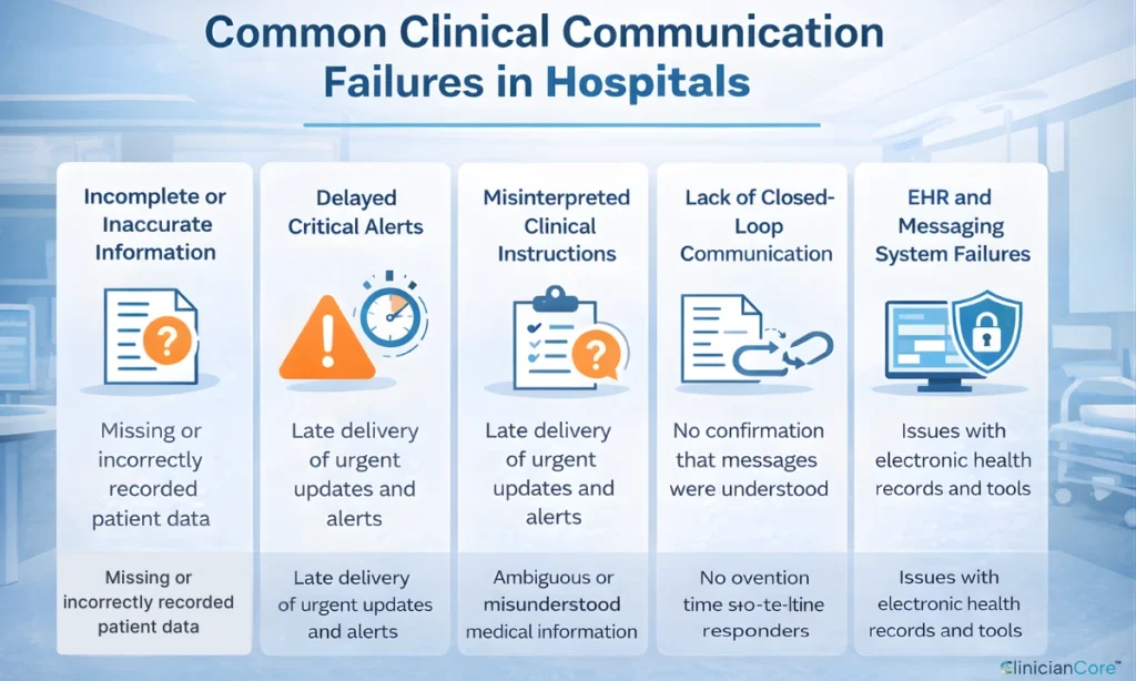 Common Clinical Communication Failures in Hospitals