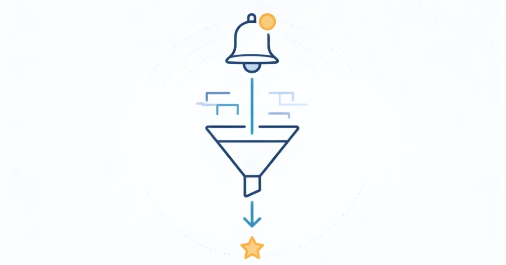 AI alert filtering system prioritizing critical clinical notifications and reducing alert fatigue for physicians and care teams