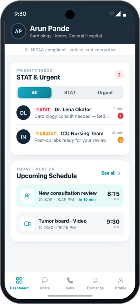 Get the ClinicianCore app for iOS and Android. A HIPAA-compliant clinical communication platform built exclusively for physicians. Join early access.